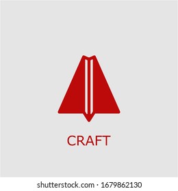 Professional vector craft icon. Craft symbol that can be used for any platform and purpose. High quality craft illustration.