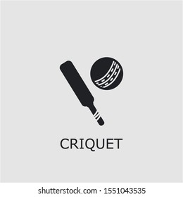 Professional vector criquet icon. Criquet symbol that can be used for any platform and purpose. High quality criquet illustration.