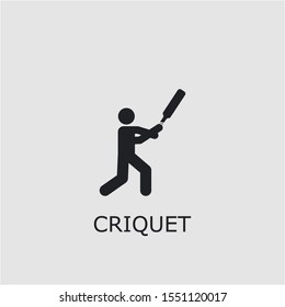 Professional vector criquet icon. Criquet symbol that can be used for any platform and purpose. High quality criquet illustration.