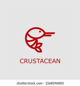Professional vector crustacean icon. Crustacean symbol that can be used for any platform and purpose. High quality crustacean illustration.