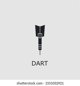 Professional vector dart icon. Dart symbol that can be used for any platform and purpose. High quality dart illustration.