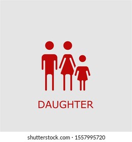 Professional vector daughter icon. Daughter symbol that can be used for any platform and purpose. High quality daughter illustration.