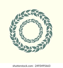 professional vector design, decoration template, leaf frame, arranged and circular