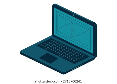 Diseño de Vector de Profesional de una maqueta de estructura de alambre UI UX de computadora portátil, que ilustra el diseño de la interfaz digital, la planificación de la experiencia del usuario, la estructura de la aplicación de Web y los conceptos de flujo de trabajo de diseño moderno.