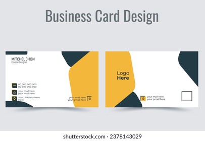 Diseño vectorial profesional tarjeta de visita moderna con el logotipo de la empresa.Tarjeta de visita para uso profesional y personal.