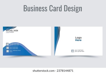 Diseño vectorial profesional tarjeta de visita moderna con el logotipo de la empresa.Tarjeta de visita para uso profesional y personal.