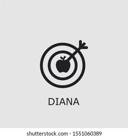 Professional vector diana icon. Diana symbol that can be used for any platform and purpose. High quality diana illustration.