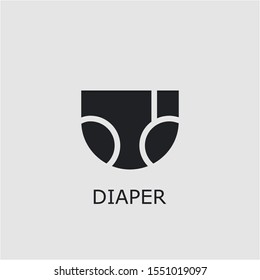 Professional vector diaper icon. Diaper symbol that can be used for any platform and purpose. High quality diaper illustration.