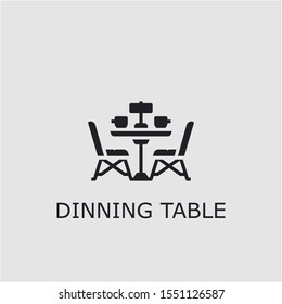 Professional vector dinning table icon. Dinning table symbol that can be used for any platform and purpose. High quality dinning table illustration.