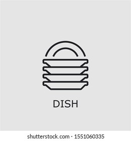 Professional vector dish icon. Dish symbol that can be used for any platform and purpose. High quality dish illustration.
