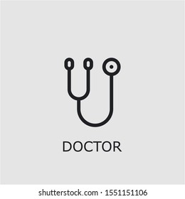 Professional vector doctor icon. Doctor symbol that can be used for any platform and purpose. High quality doctor illustration.