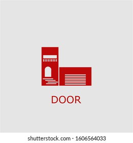 Professional vector door icon. Door symbol that can be used for any platform and purpose. High quality door illustration.