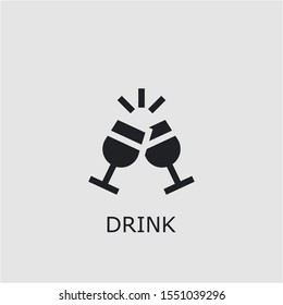 Professional vector drink icon. Drink symbol that can be used for any platform and purpose. High quality drink illustration.
