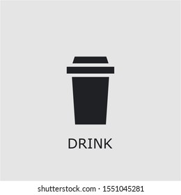 Professional vector drink icon. Drink symbol that can be used for any platform and purpose. High quality drink illustration.