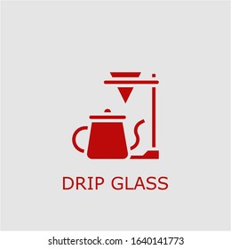 Professional vector drip glass icon. Drip glass symbol that can be used for any platform and purpose. High quality drip glass illustration.