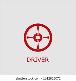 Professional vector driver icon. Driver symbol that can be used for any platform and purpose. High quality driver illustration.