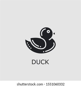 Professional vector duck icon. Duck symbol that can be used for any platform and purpose. High quality duck illustration.