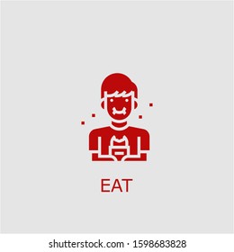 Professional vector eat icon. Eat symbol that can be used for any platform and purpose. High quality eat illustration.