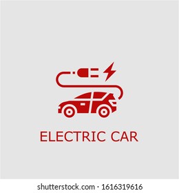 Professional vector electric car icon. Electric car symbol that can be used for any platform and purpose. High quality electric car illustration.