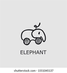 Professional vector elephant icon. Elephant symbol that can be used for any platform and purpose. High quality elephant illustration.