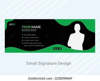 Professional vector email signature design template