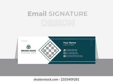 Professional vector email signature design and face book banner design template.