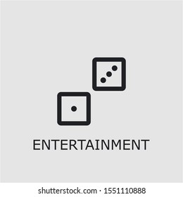 Professional vector entertainment icon. Entertainment symbol that can be used for any platform and purpose. High quality entertainment illustration.