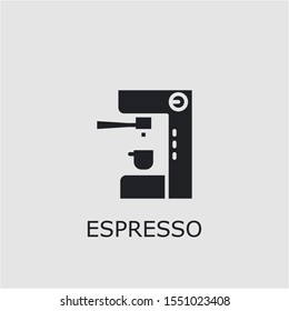 Professional vector espresso icon. Espresso symbol that can be used for any platform and purpose. High quality espresso illustration.