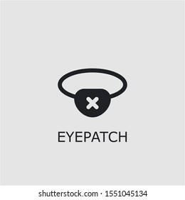 Professional vector eyepatch icon. Eyepatch symbol that can be used for any platform and purpose. High quality eyepatch illustration.
