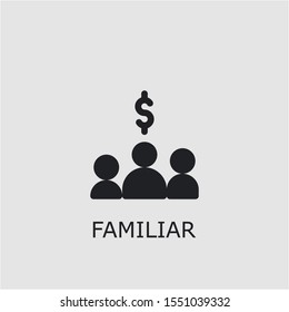 Professional vector familiar icon. Familiar symbol that can be used for any platform and purpose. High quality familiar illustration.