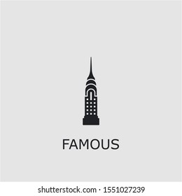 Professional vector famous icon. Famous symbol that can be used for any platform and purpose. High quality famous illustration.