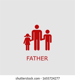 Professional vector father icon. Father symbol that can be used for any platform and purpose. High quality father illustration.