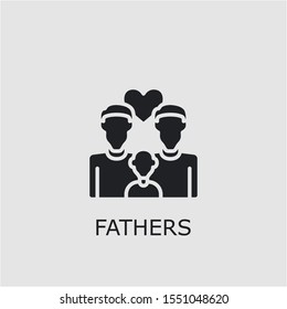 Professional vector fathers icon. Fathers symbol that can be used for any platform and purpose. High quality fathers illustration.