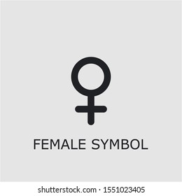 Professional vector female symbol icon. Female symbol symbol that can be used for any platform and purpose. High quality female symbol illustration.