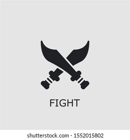 Professional vector fight icon. Fight symbol that can be used for any platform and purpose. High quality fight illustration.