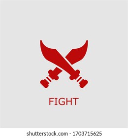 Professional vector fight icon. Fight symbol that can be used for any platform and purpose. High quality fight illustration.