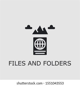 Professional vector files and folders icon. Files and folders symbol that can be used for any platform and purpose. High quality files and folders illustration.
