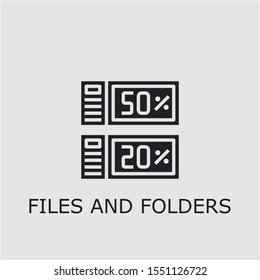 Professional vector files and folders icon. Files and folders symbol that can be used for any platform and purpose. High quality files and folders illustration.