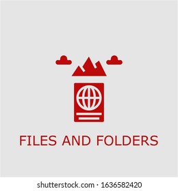 Professional vector files and folders icon. Files and folders symbol that can be used for any platform and purpose. High quality files and folders illustration.