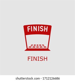 Professional vector finish icon. Finish symbol that can be used for any platform and purpose. High quality finish illustration.