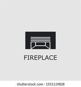 Professional vector fireplace icon. Fireplace symbol that can be used for any platform and purpose. High quality fireplace illustration.
