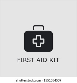 Professional vector first aid kit icon. First aid kit symbol that can be used for any platform and purpose. High quality first aid kit illustration.