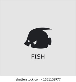 Professional vector fish icon. Fish symbol that can be used for any platform and purpose. High quality fish illustration.
