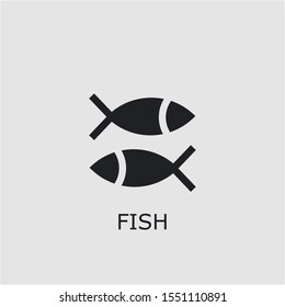 Professional vector fish icon. Fish symbol that can be used for any platform and purpose. High quality fish illustration.