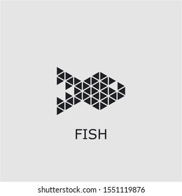 Professional vector fish icon. Fish symbol that can be used for any platform and purpose. High quality fish illustration.