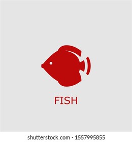 Professional vector fish icon. Fish symbol that can be used for any platform and purpose. High quality fish illustration.