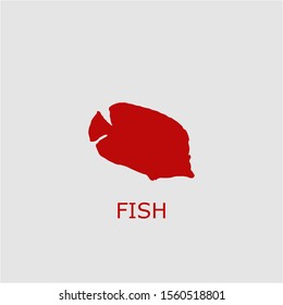 Professional vector fish icon. Fish symbol that can be used for any platform and purpose. High quality fish illustration.