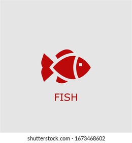 Icono de pez vector profesional. Símbolo de pescado que se puede utilizar para cualquier plataforma y propósito. Ilustración de pescado de alta calidad.