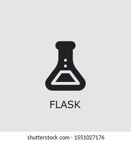 Professional vector flask icon. Flask symbol that can be used for any platform and purpose. High quality flask illustration.