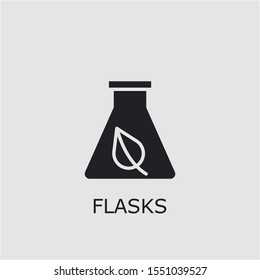 Professional vector flasks icon. Flasks symbol that can be used for any platform and purpose. High quality flasks illustration.